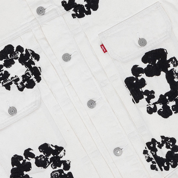 Denim Tears Type-2 All Over Wreath Trucker Jacket White