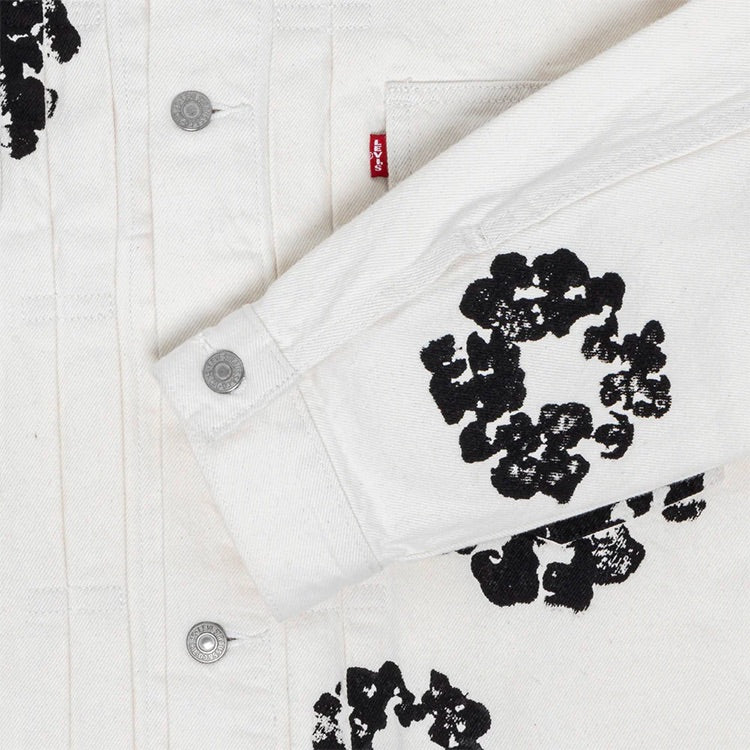 Denim Tears Type-2 All Over Wreath Trucker Jacket White